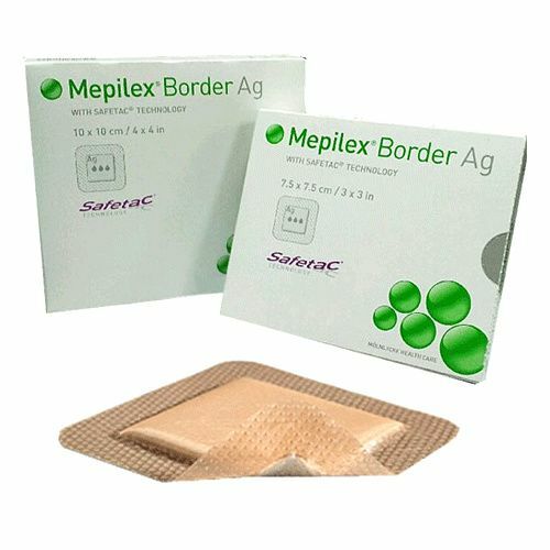 Mepilex® Border Ag 抗菌泡沫敷料 (帶防水黏邊)