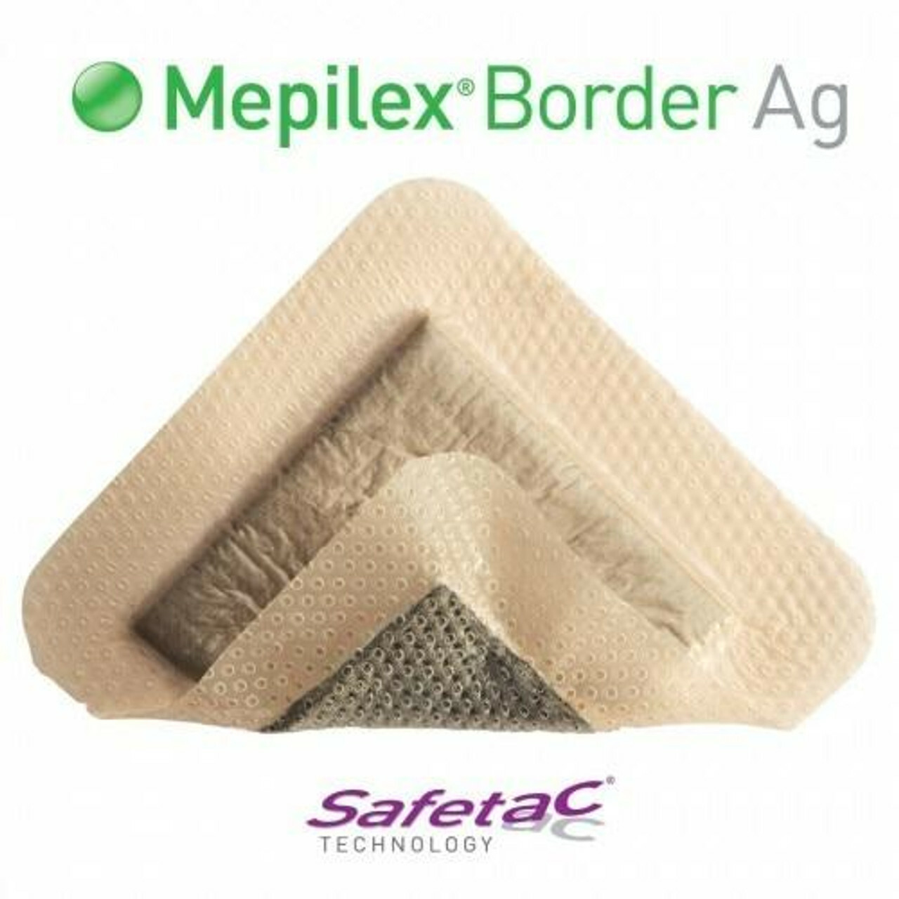 Mepilex® Border Ag 抗菌泡沫敷料 (帶防水黏邊)