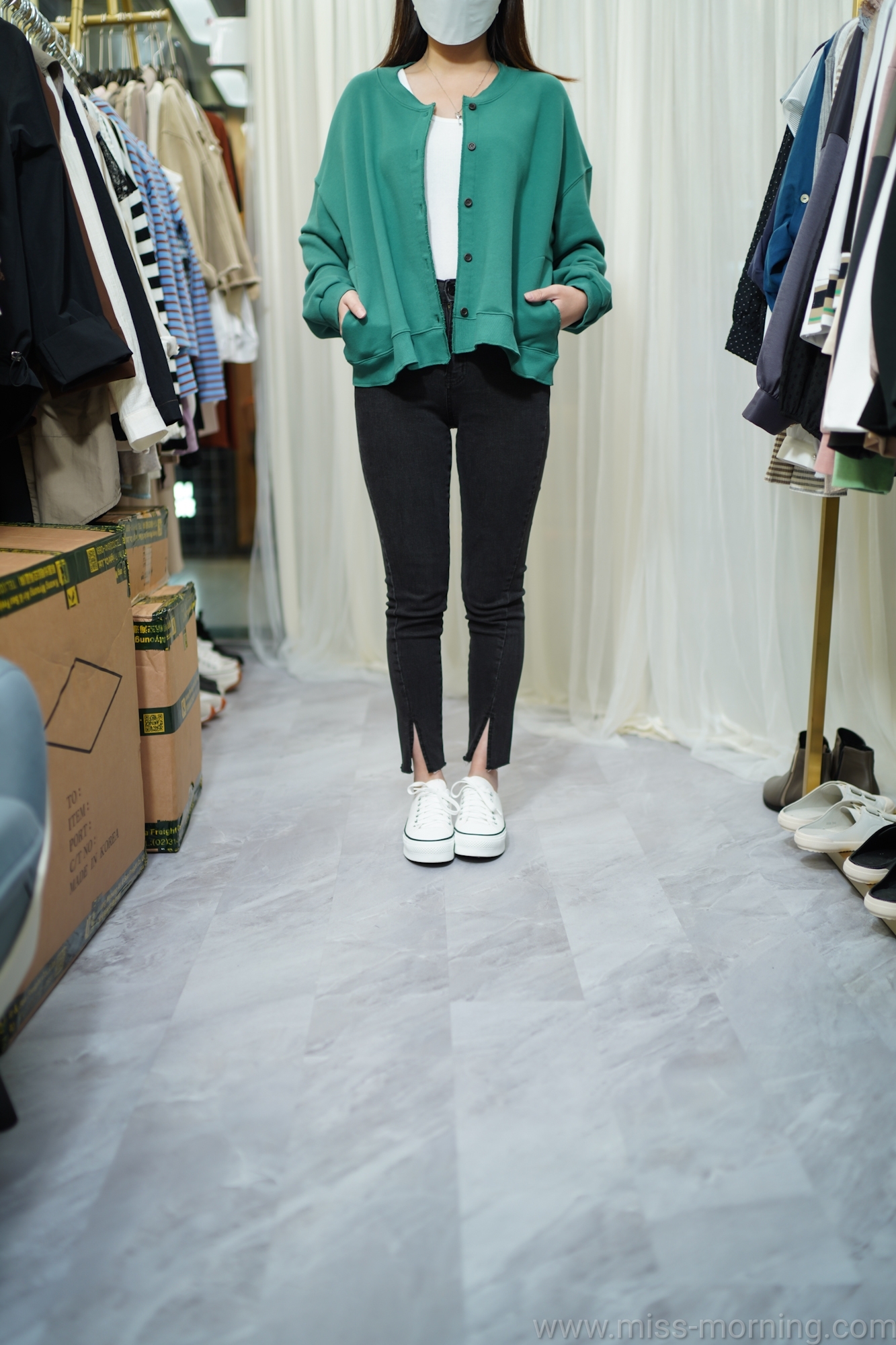 鈕扣款衛衣外套(13420)