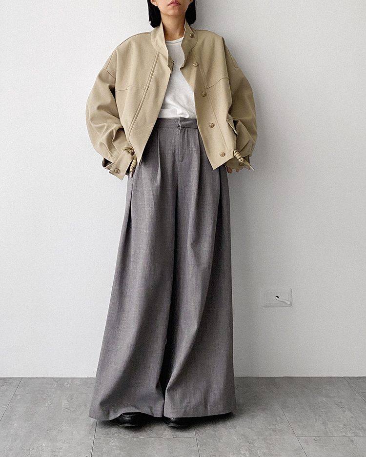 MFO-2405 立領抽繩夾克 ᴋʜᴀᴋɪ