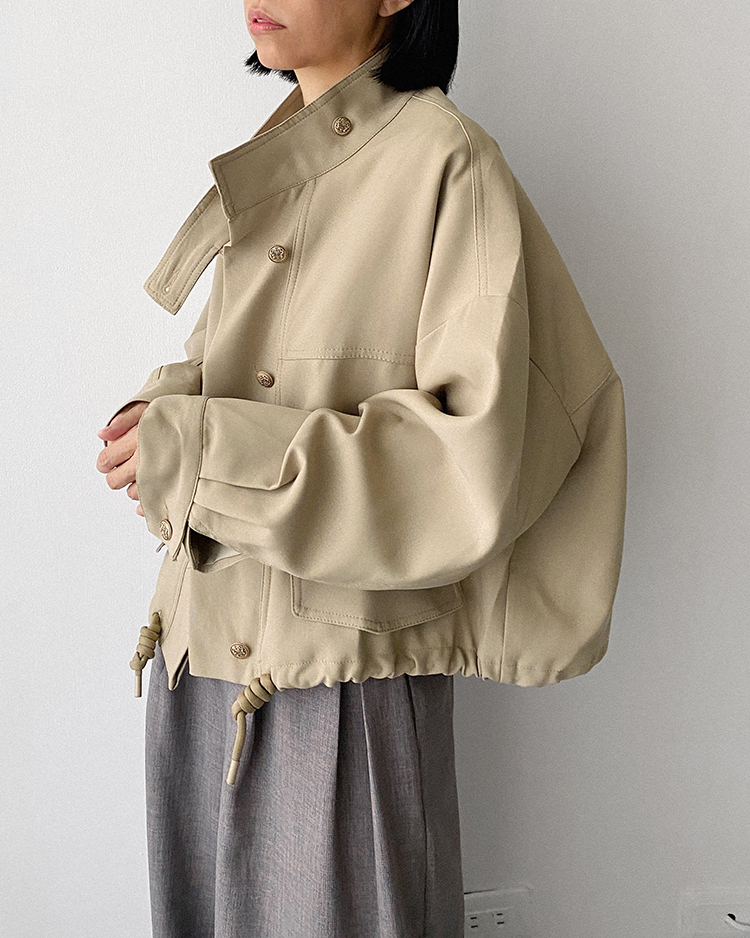 MFO-2405 立領抽繩夾克 ᴋʜᴀᴋɪ