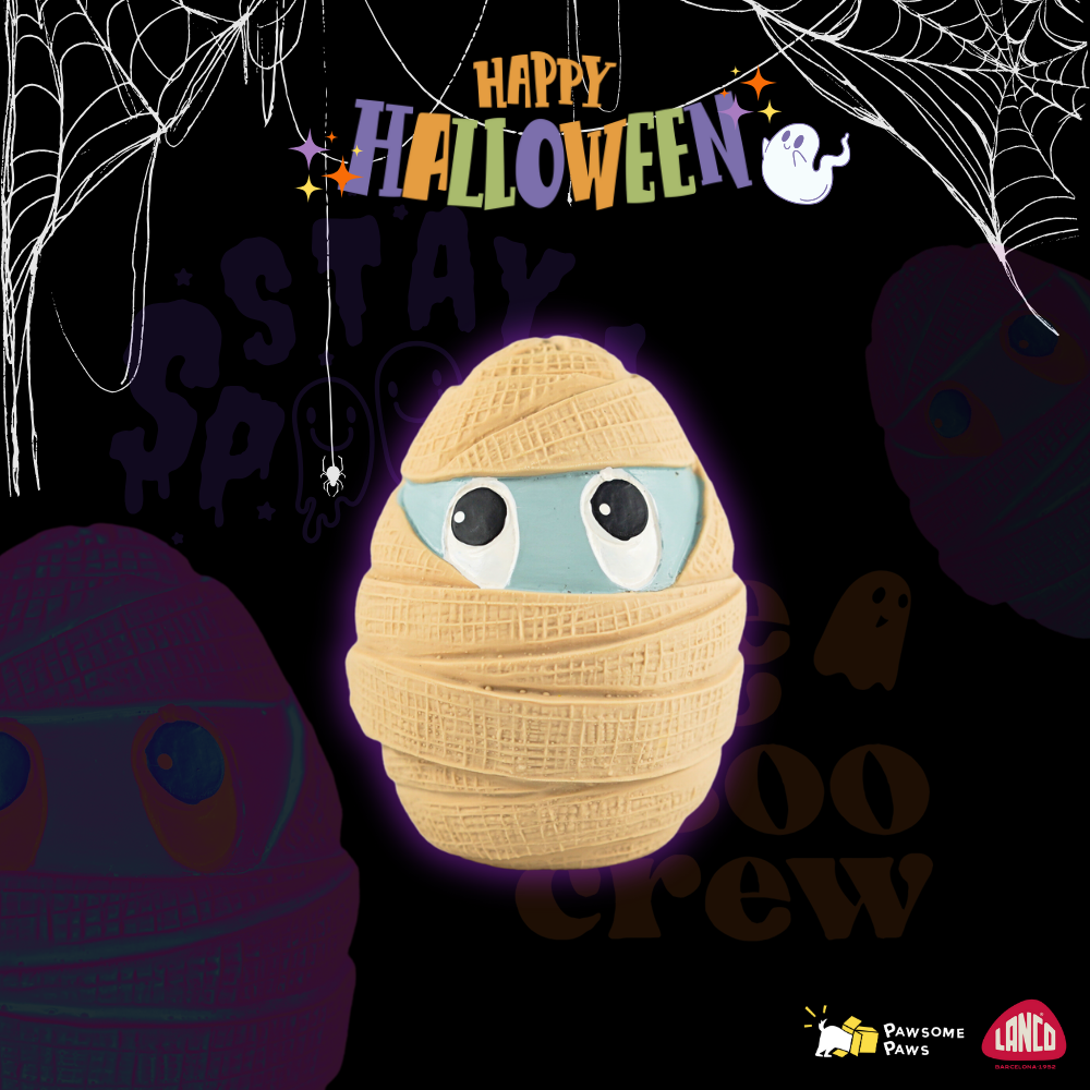 《 Lanco 》天然無毒橡膠玩具｜萬聖節系列【木乃伊蛋】