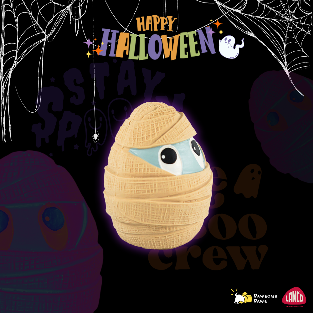 《 Lanco 》天然無毒橡膠玩具｜萬聖節系列【木乃伊蛋】