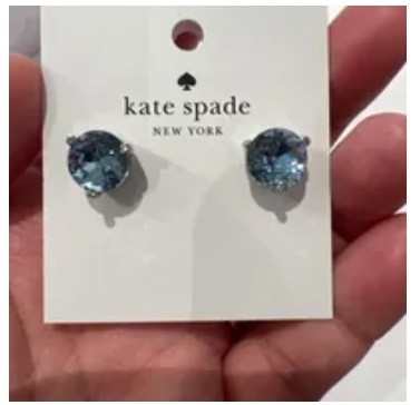[S] KATE SPADE KD644 RISE AND SHINE STUDS EARRINGS, LIGHT SAPP, 196021346668 (SKS861)