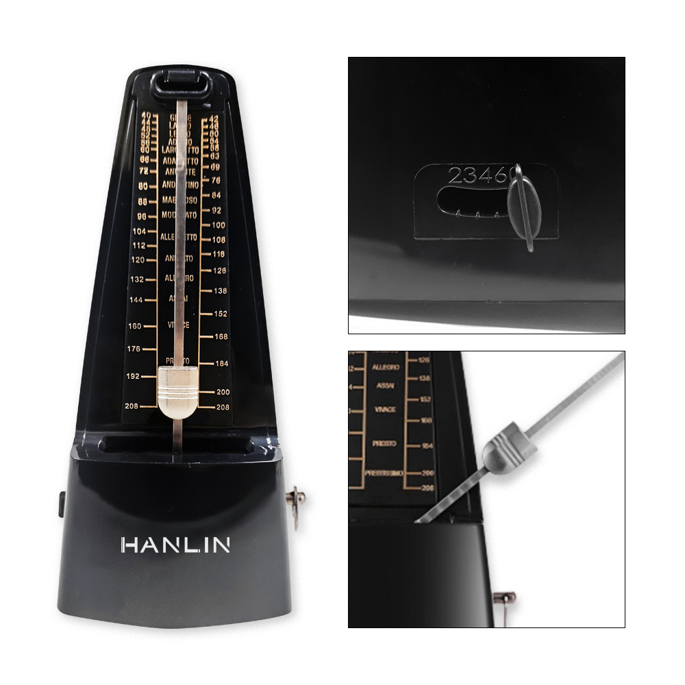 HANLIN P-AM707 發條式機械節拍器 機械節拍器 傳統節拍器 節拍器 鋼琴節拍器 樂器節拍器 節奏器 進口機芯 鋼琴 古箏 吉他 爵士鼓 小提琴 樂器 通用 打拍 機械鐘擺式節拍器