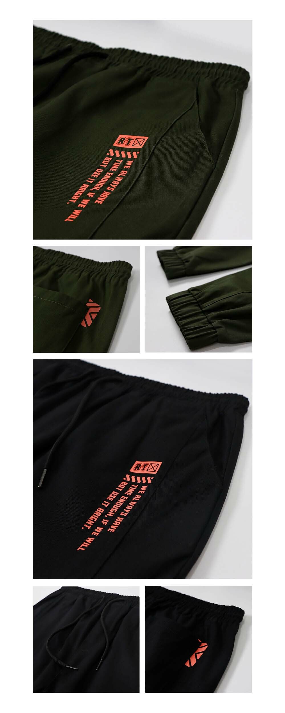 RETOP 工裝軍風 極簡街頭哈倫工裝褲 軍綠