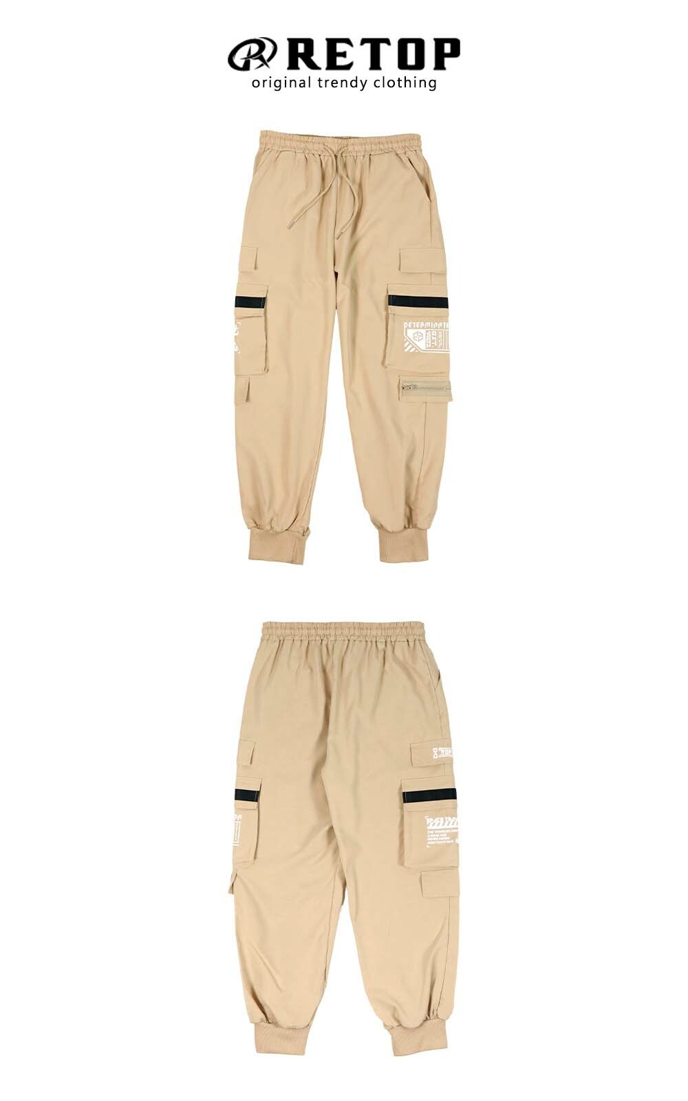RETOP 工裝軍風 星際旅人多口袋工裝褲 卡其