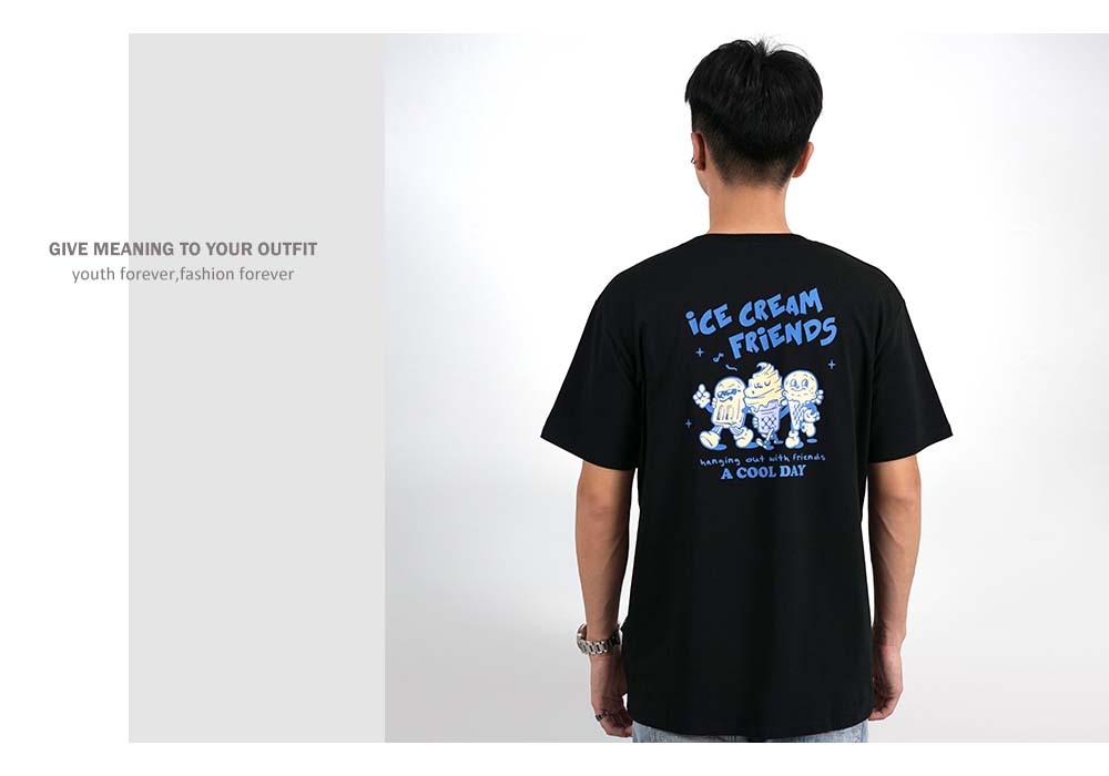 RETOP 萊卡系列 沁涼酷夏涼感萊卡圓領T 黑