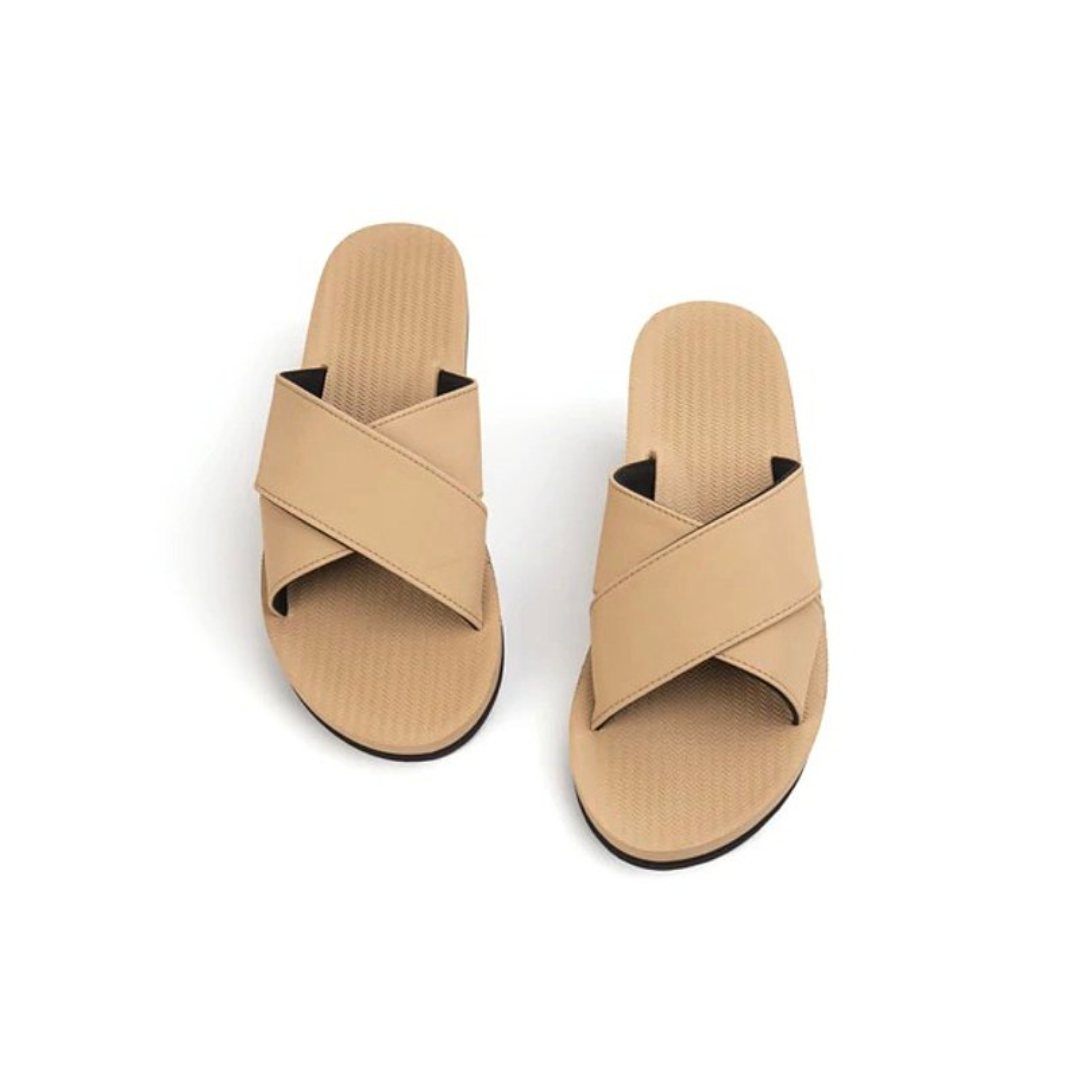 ※INDOSOLE CROSS女款交叉拖鞋/沙漠棕LIGHT SOIL