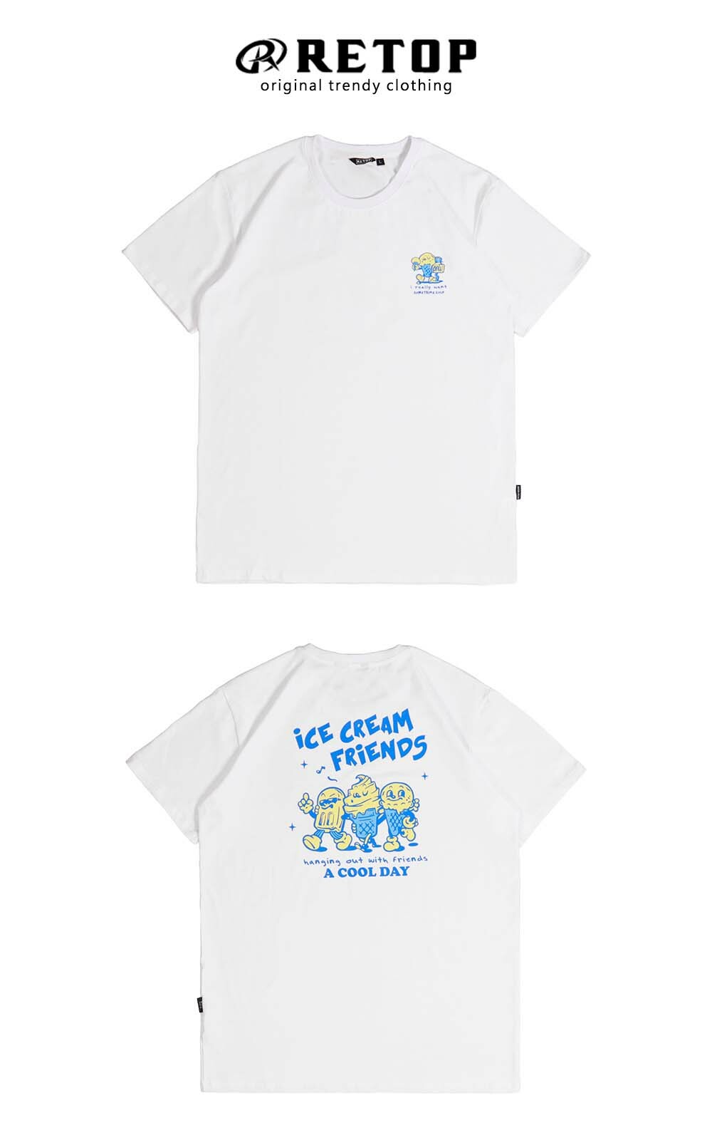 RETOP 萊卡系列 沁涼酷夏涼感萊卡圓領T 白