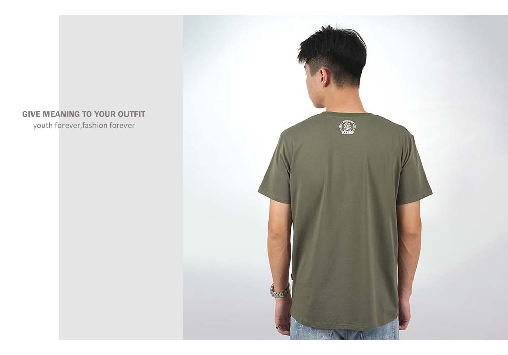 RETOP 萊卡系列 秘林郊遊熊涼感萊卡圓領T 軍綠