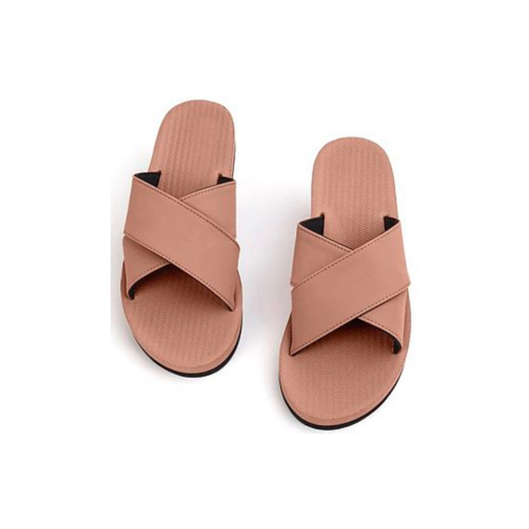 ※INDOSOLE CROSS 女款交叉拖鞋/鐵鏽紅Rust