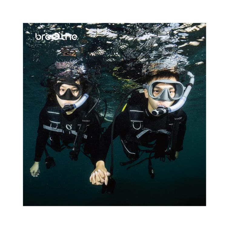 水呼吸breathe 無框防霧面鏡 (水肺款) 11-D