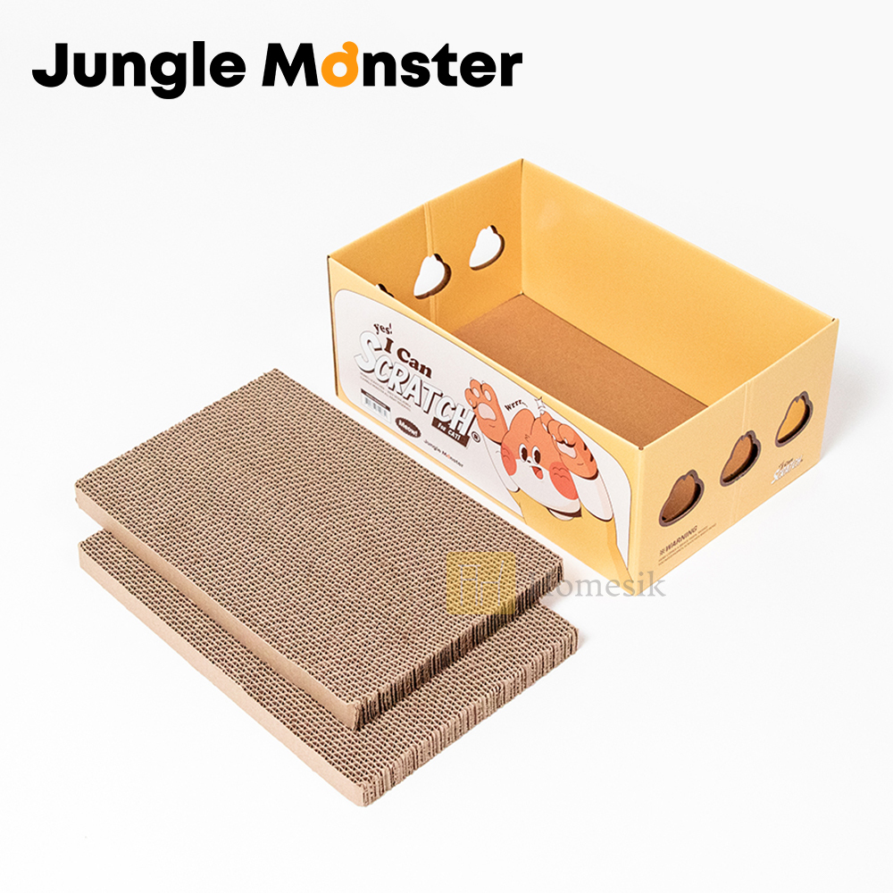 Junglemonster 復古盒子型貓抓板 (連貓抓板2塊)