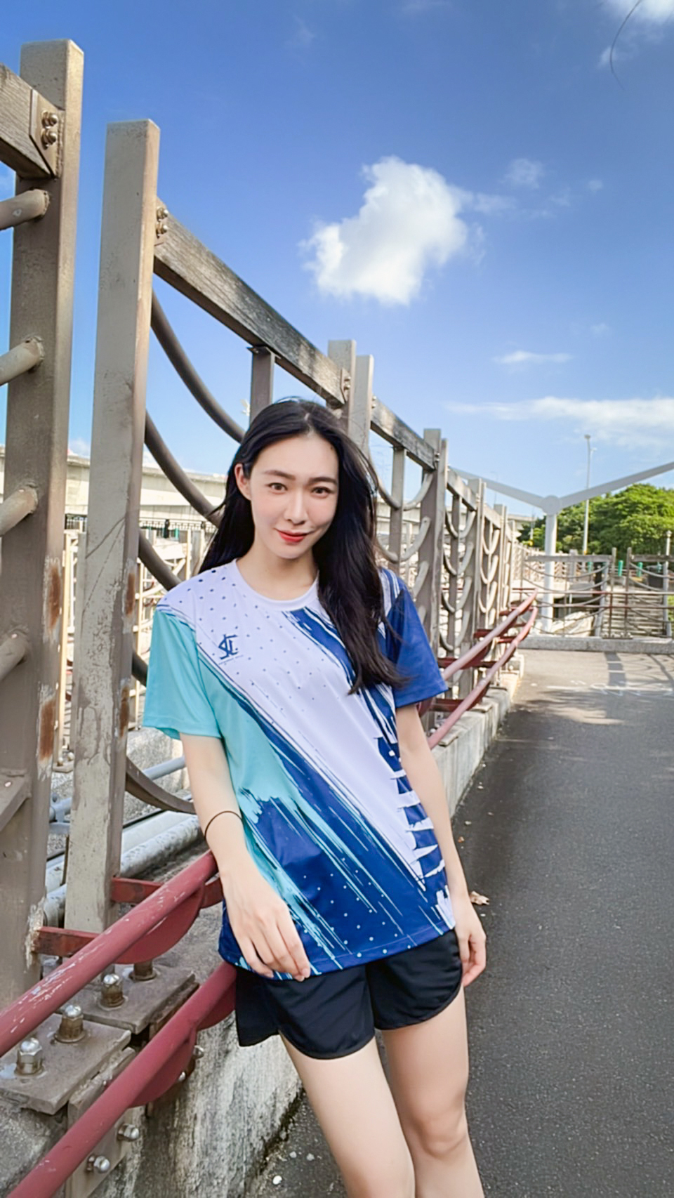 【尼莫團長推薦】昇華圓領羽球服 - 墨跡