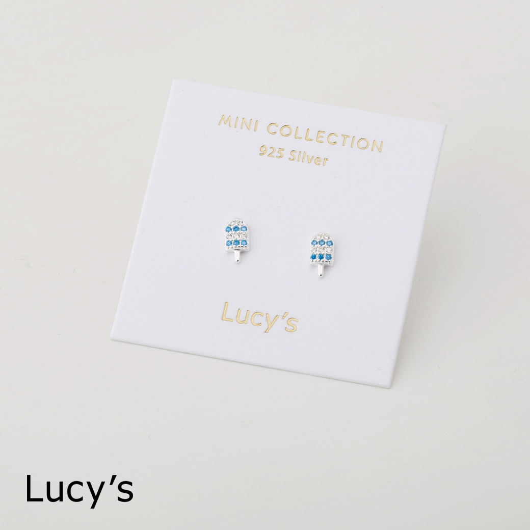 *925純銀〔輕銀系列〕果汁冰棒 耳環 (三色) (110436/110437/110438)