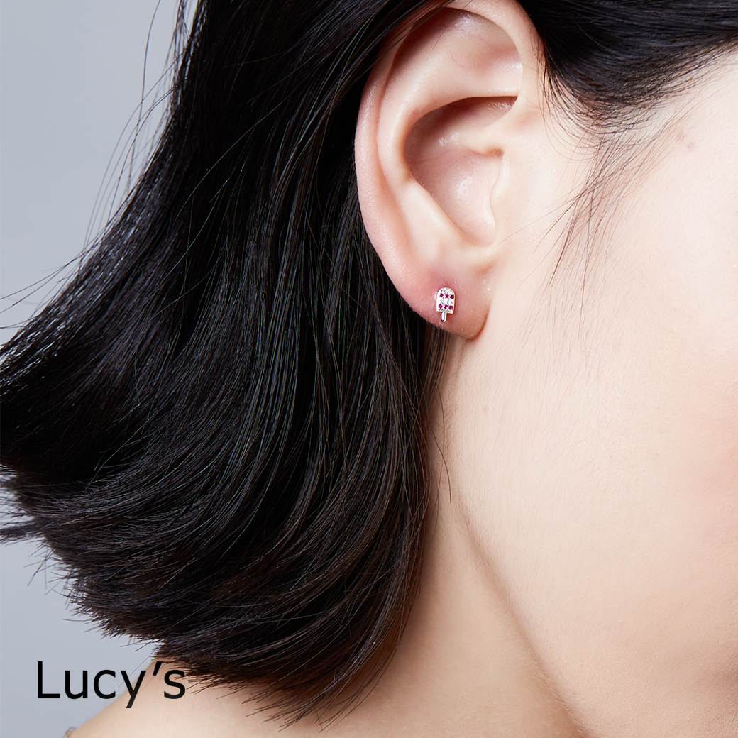 *925純銀〔輕銀系列〕果汁冰棒 耳環 (三色) (110436/110437/110438)