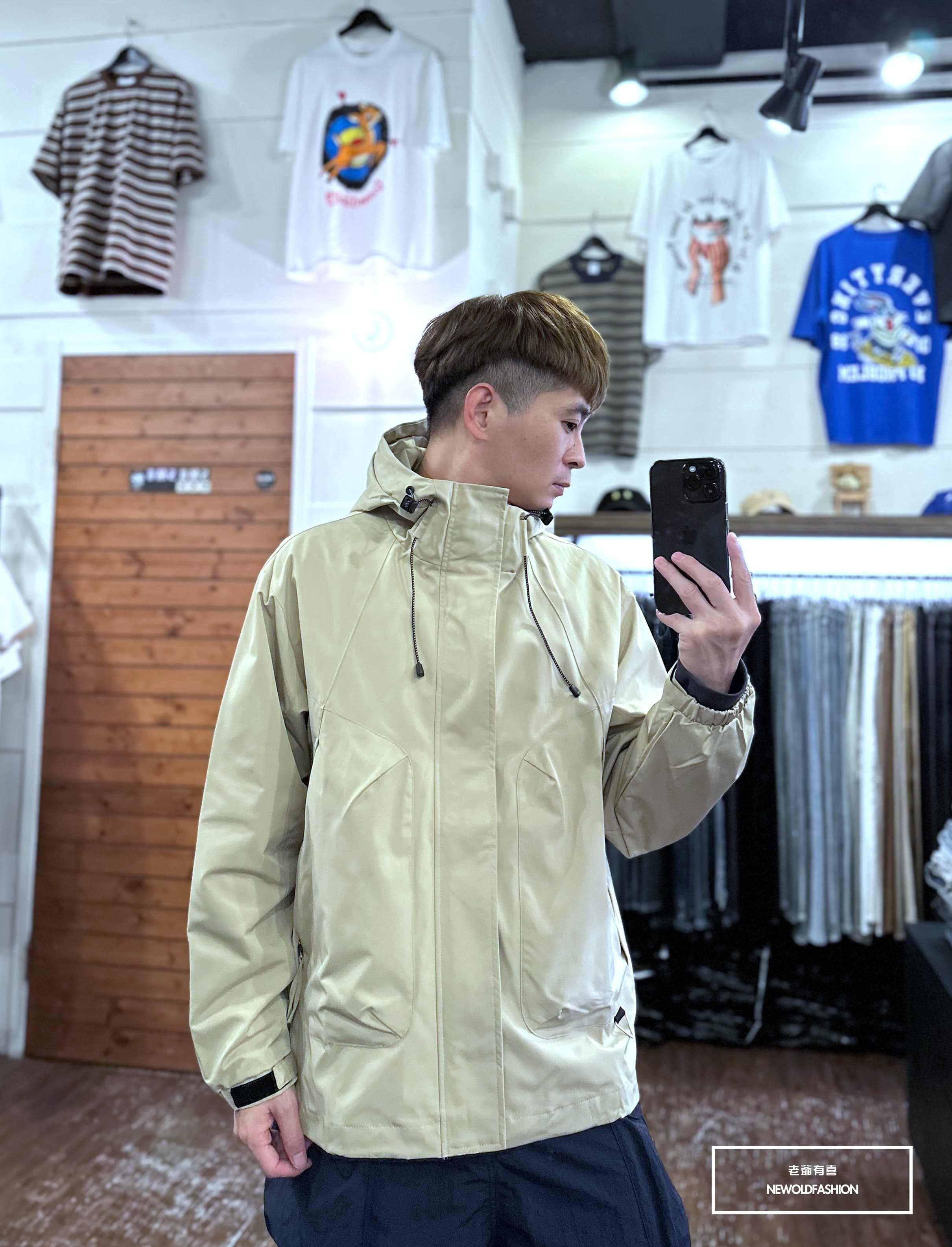 『新品上市』重磅三角環魔鬼氈大機能外套-卡其(NOF23095235)