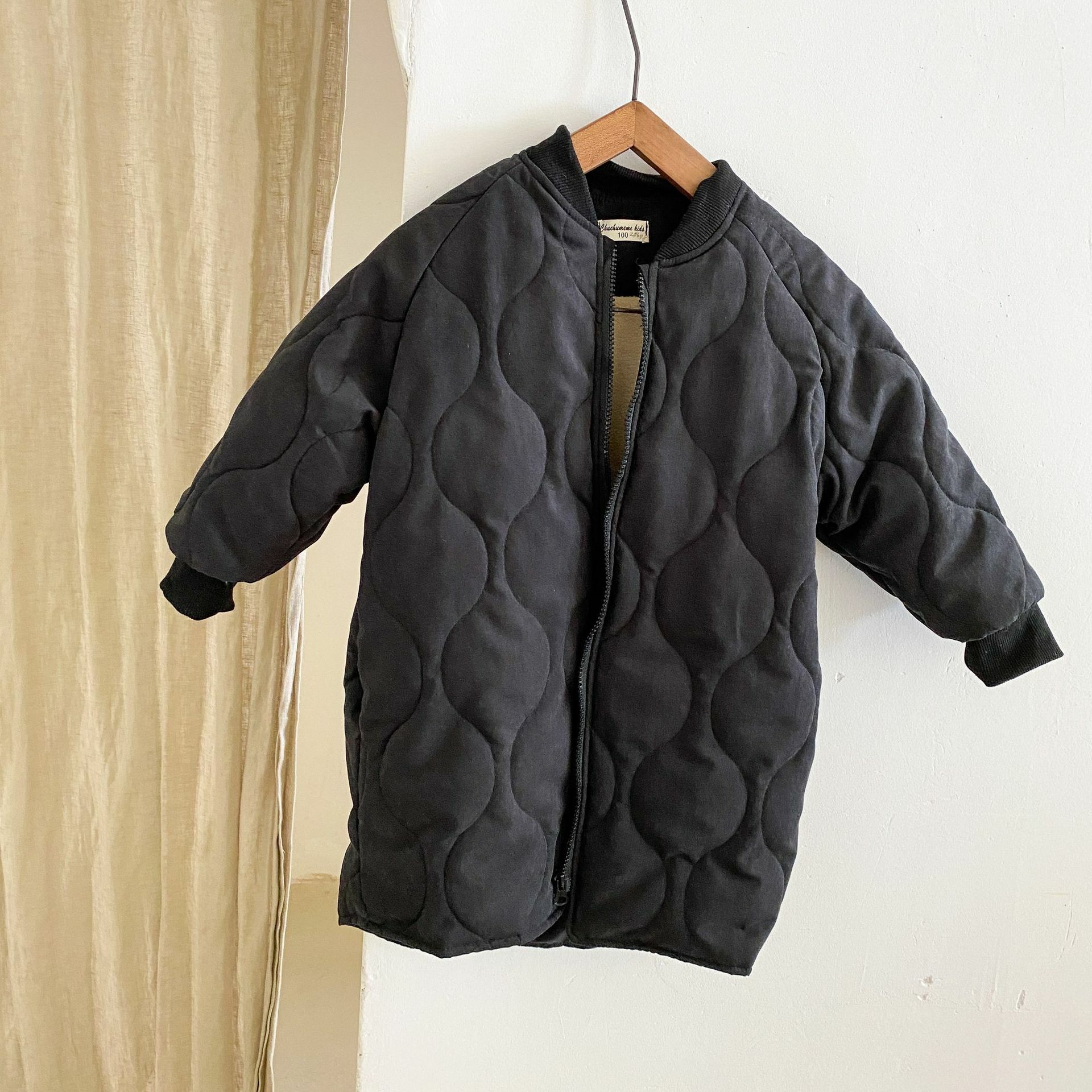 【現貨】GK2396夾棉-衍縫長版外套