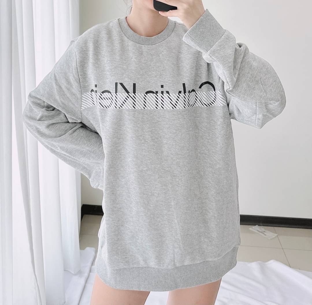 Calvin Klein 長袖大學T 黑/灰