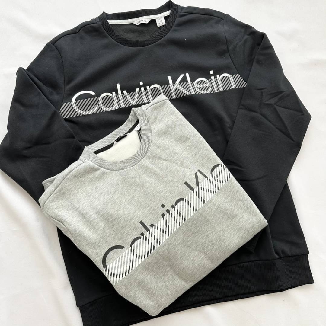 Calvin Klein 長袖大學T 黑/灰