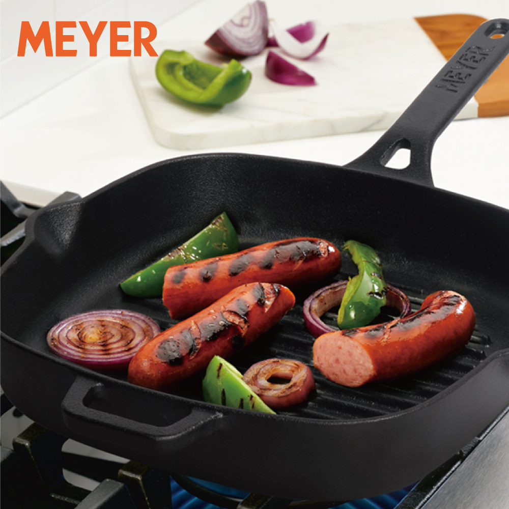 《MEYER 鑄鐵系列》方形鑄鐵烤盤25公分