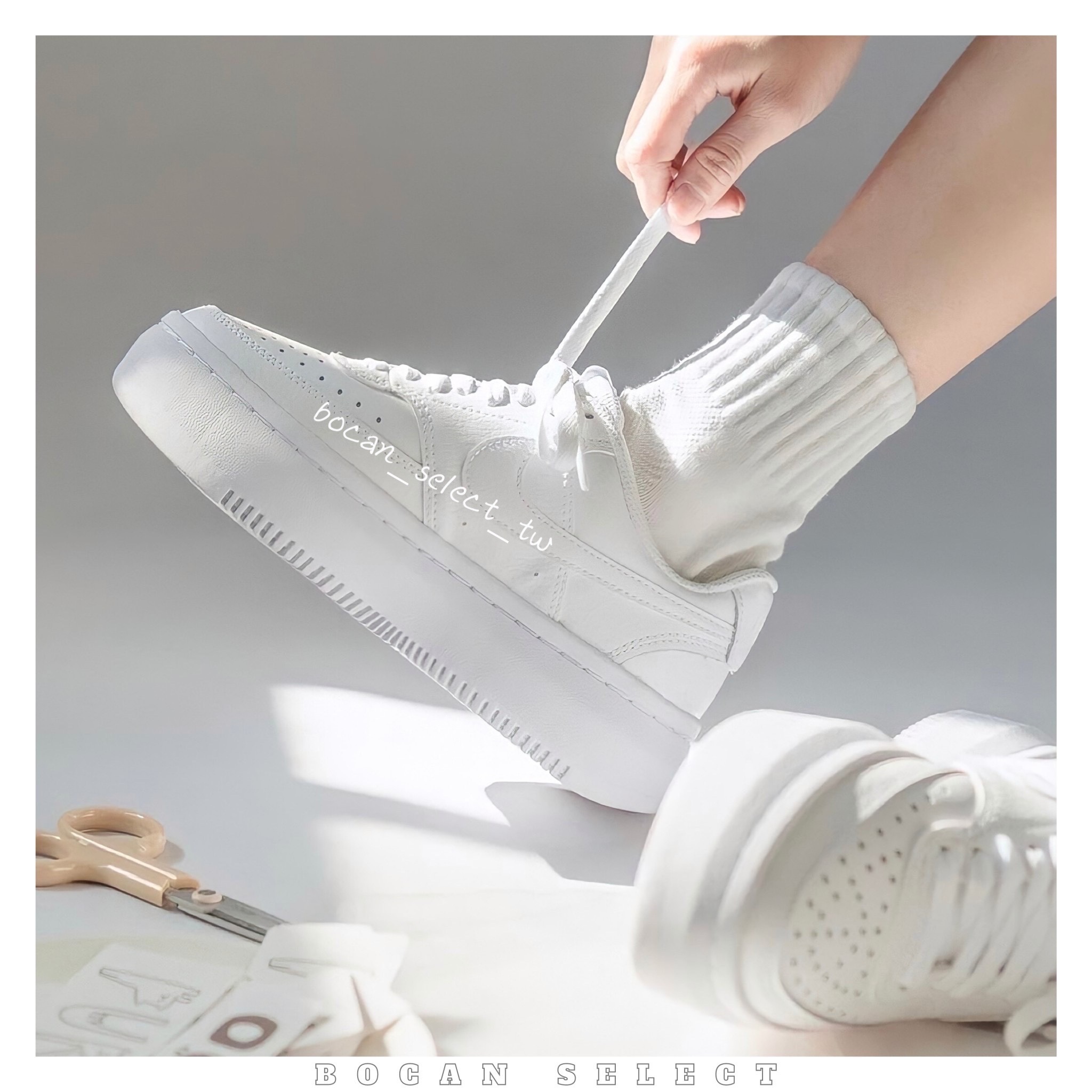 Nike Court vision Alta 全白 厚底 (DM0113-100 )