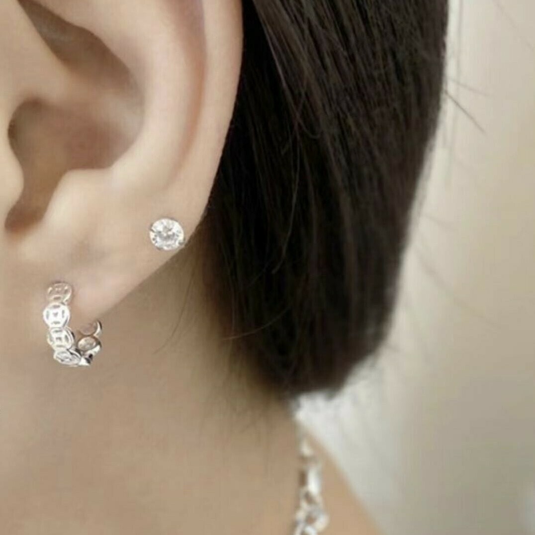 利益．錢幣造型純銀易扣