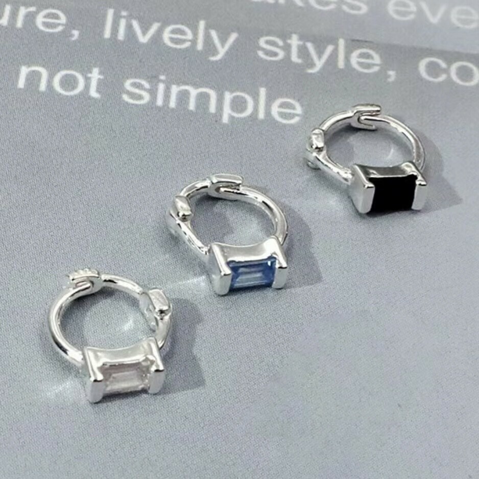 小巧．小鋯石迷你純銀易扣