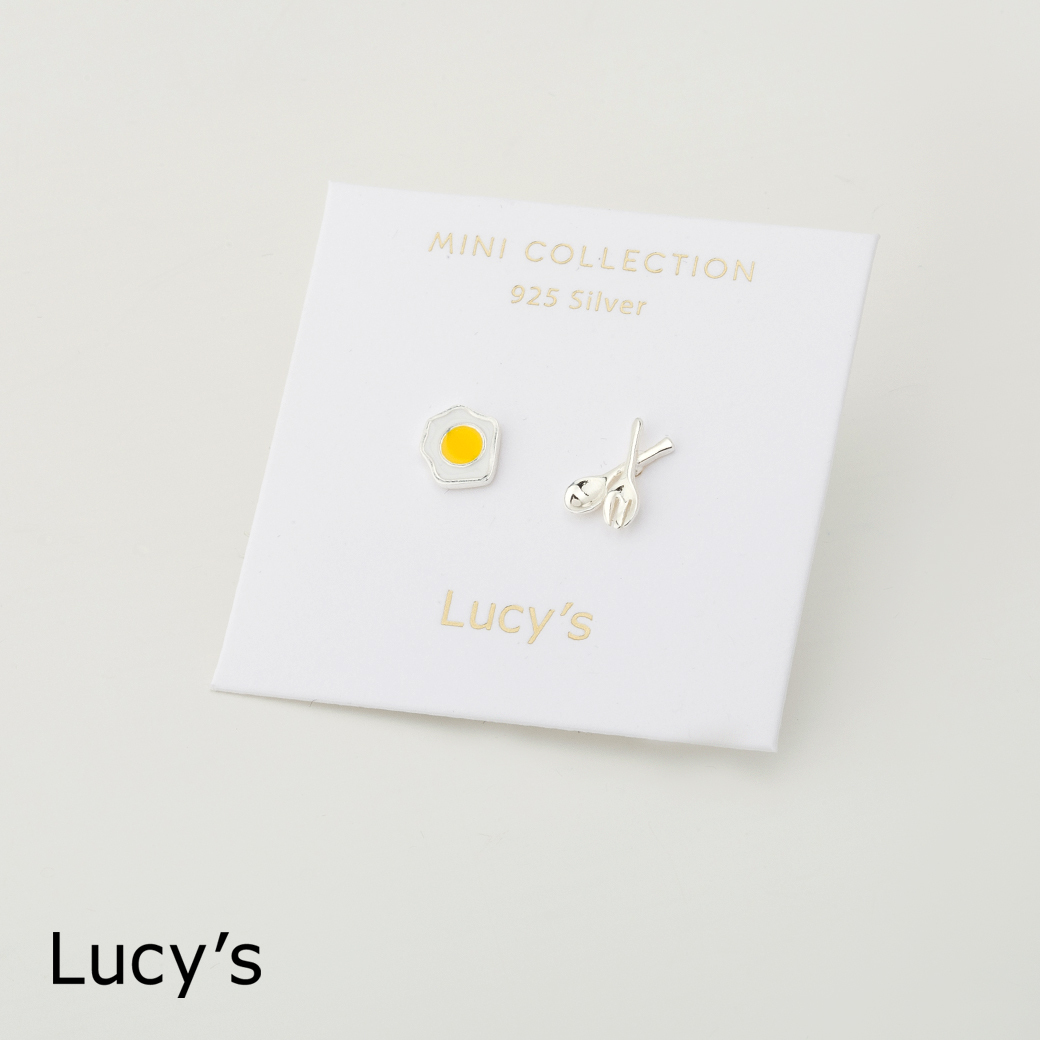 *925純銀〔輕銀系列〕早晨食光 耳環 (110448)