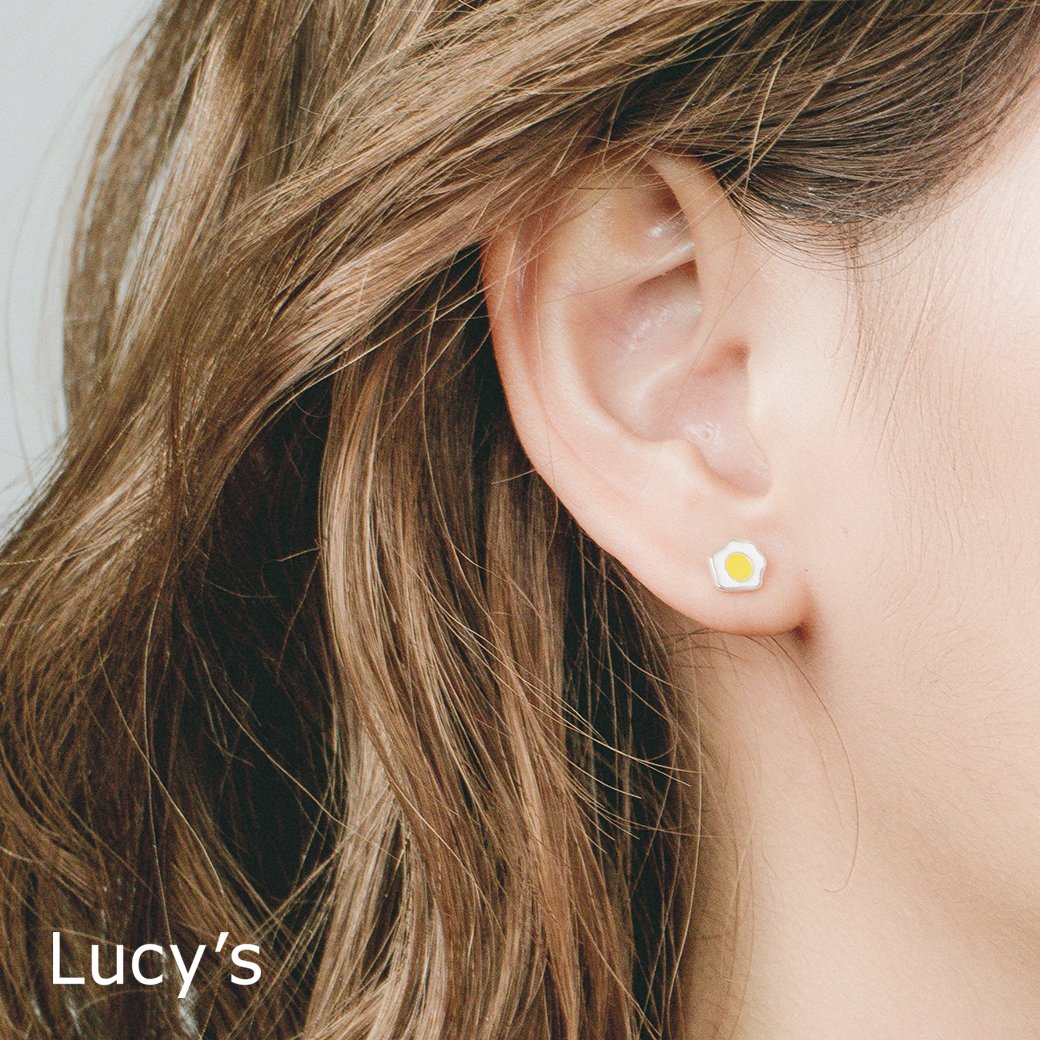 *925純銀〔輕銀系列〕早晨食光 耳環 (110448)