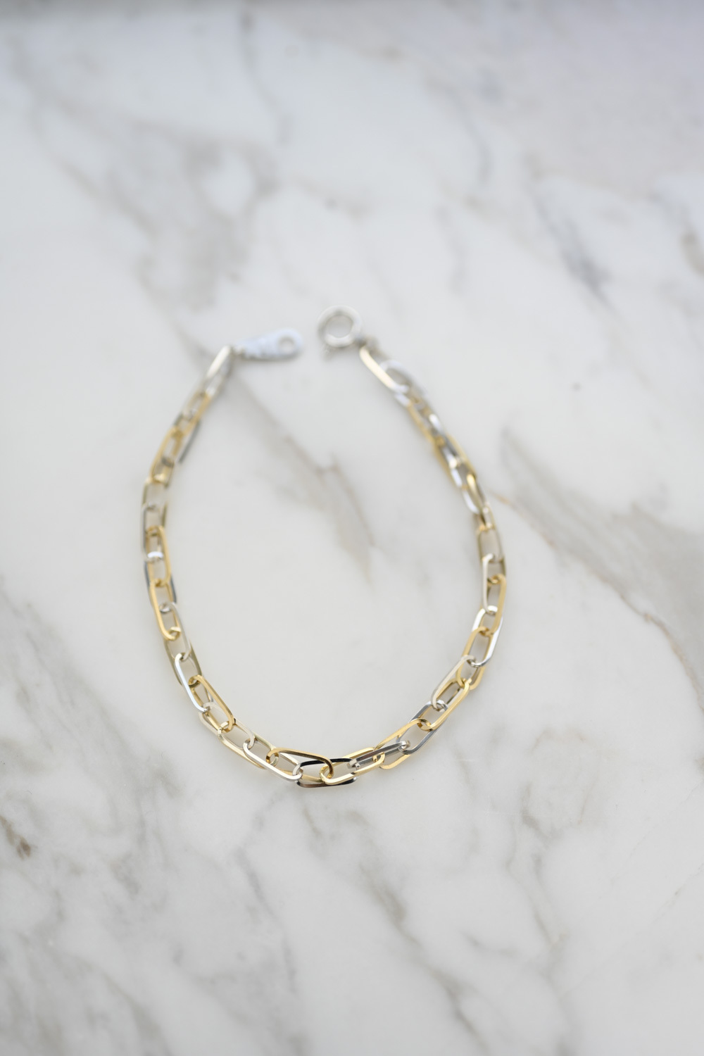 18K WG & YG Archi Block Chain Bracelet