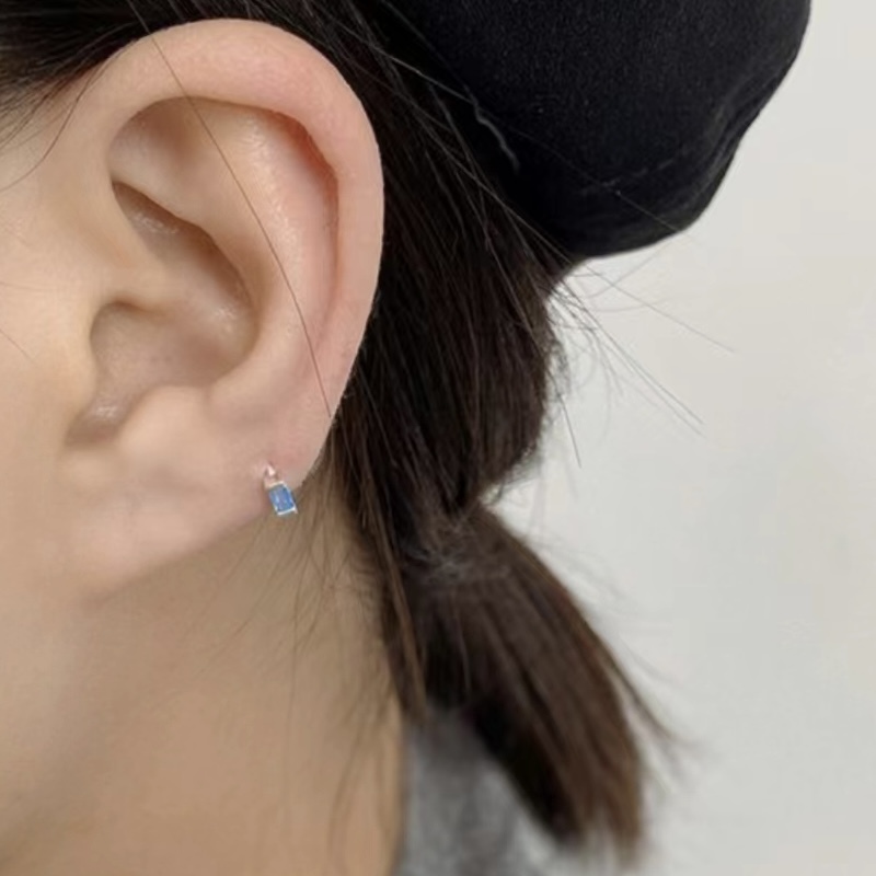 小巧．小鋯石迷你純銀易扣