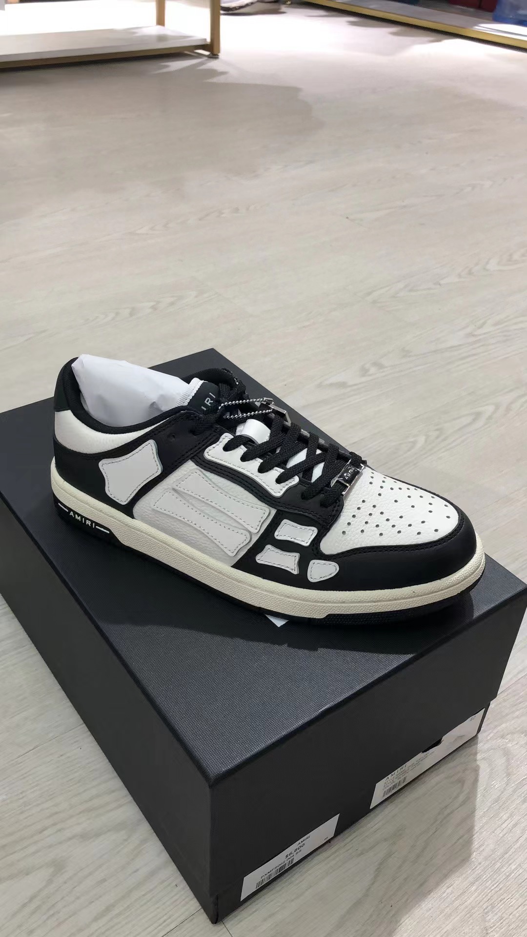 Amiri 黑白拼色板鞋 -M