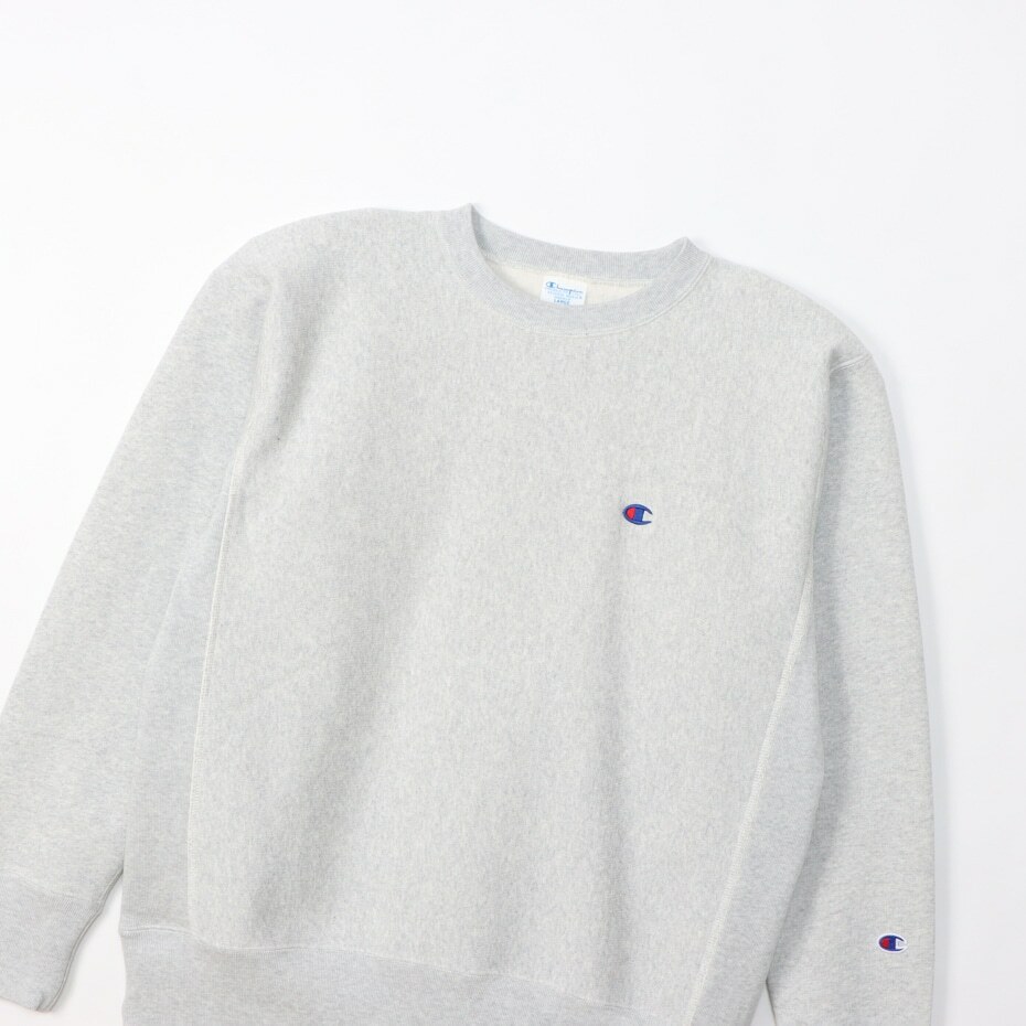 男款- REVERSE WEAVE 11.5oz重磅經典寬版刺繡衛衣-淺灰 （C3-Y033-040）