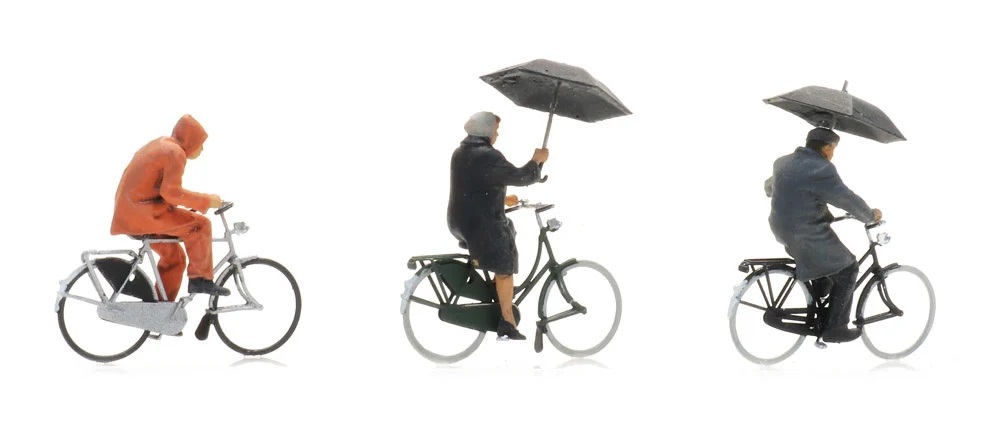 Artitec 5870016 HO規 雨中騎自行車的人