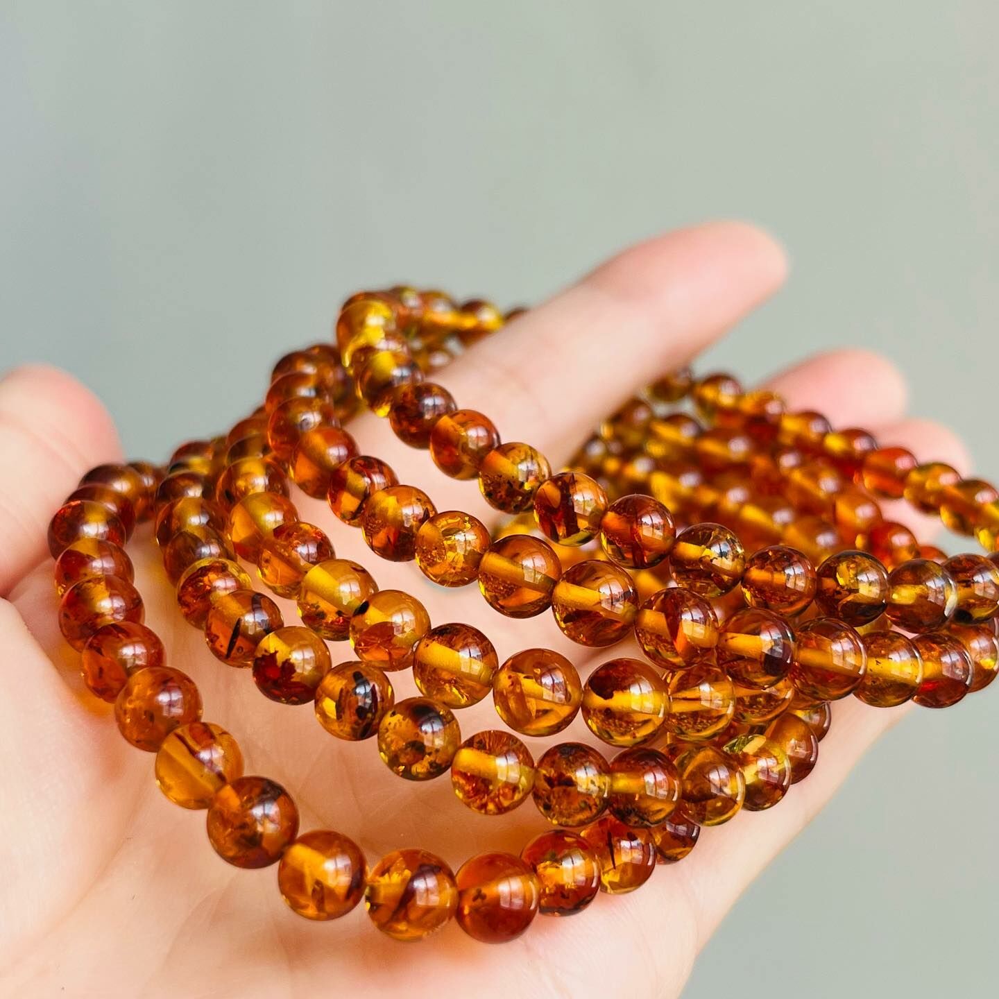 [原石] 俄羅斯花珀 水晶手串 水晶手鍊