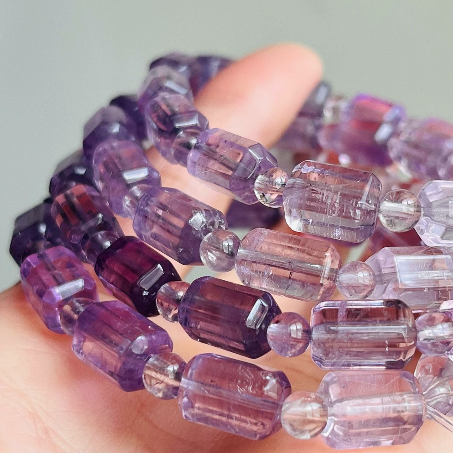 [原石] 漸層紫晶 水晶手串 水晶手鍊