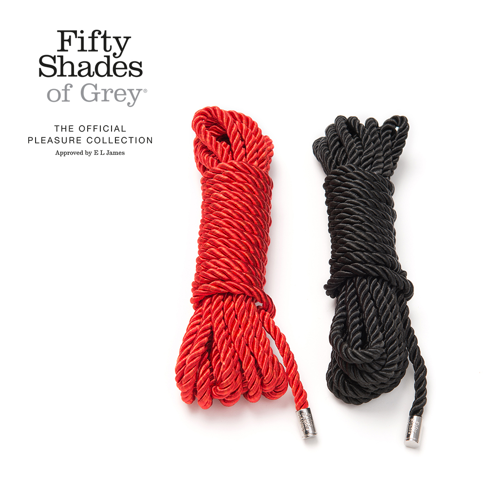 格雷的五十道陰影 Fifty Shades of Grey Restrain Me 黑紅束縛繩組(2入)