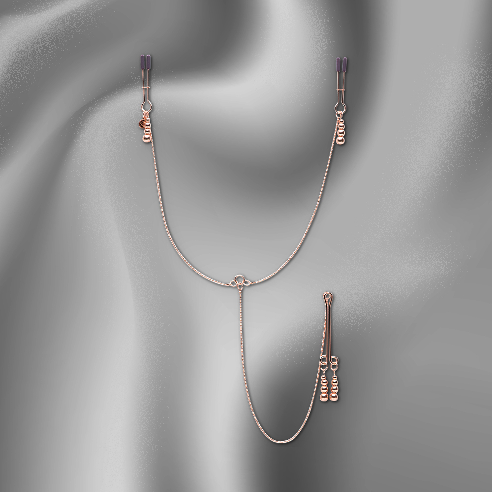 格雷的五十道陰影 Fifty Shades of Grey All Sensation 鏈條乳夾+陰蒂夾