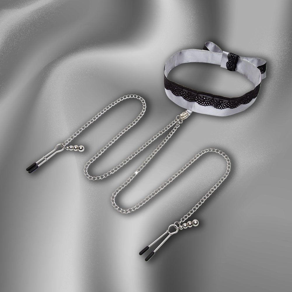 格雷的五十道陰影 Fifty Shades of Grey Play Nice 蕾絲領圍+鏈條乳夾