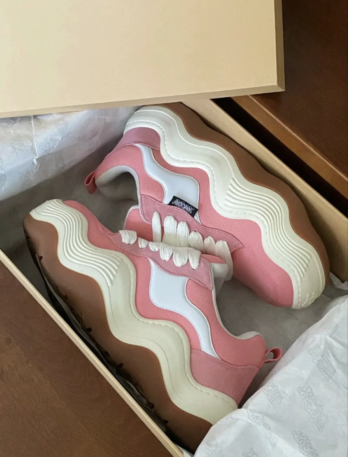 Heyday Triple Wave Pink 粉色 波浪鞋 厚底麵包鞋 男女款 焦糖底/預購