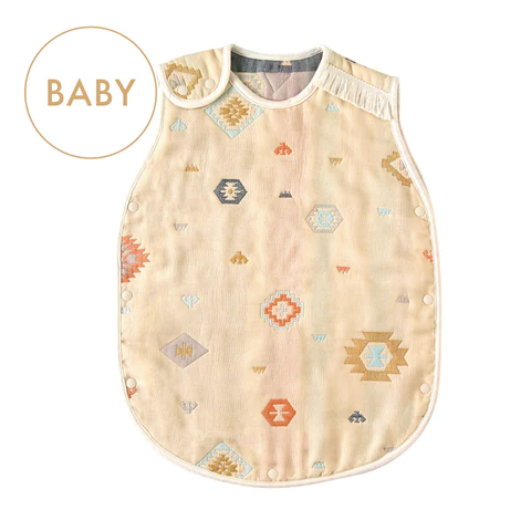[日本製造🇯🇵Made in Japan] BOBO Bobo Totem Sleeper Baby Size Fluffy Gauze (6-layer Gauze) 圖騰六重紗防踢睡袋