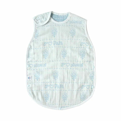 [日本製造🇯🇵Made in Japan] SOULEIADO Mon Bebe Cheri Quadruple Gauze Sleeper (Baby Size) Ice Mint Newborn to around 3 years old