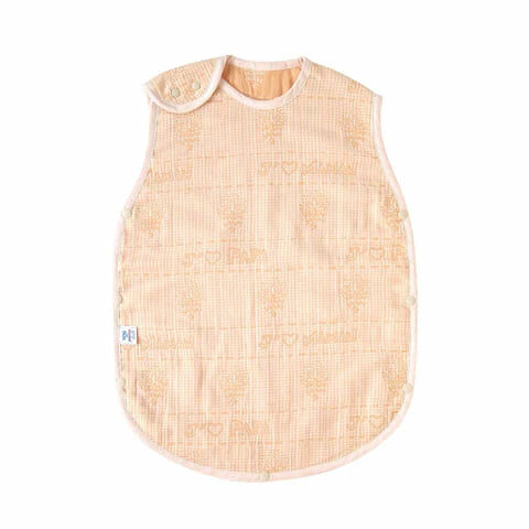 [日本製造🇯🇵Made in Japan] SOULEIADO Mon Bebe Cheri Quadruple Gauze Sleeper Orange Sorbet Baby Size