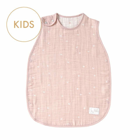 [日本製造🇯🇵Made in Japan] 10MOIS Shell Pink Cotton Tencel Triple Gauze Sleeper (Kids Size) 粉紅星星三重紗x天絲防踢睡袋