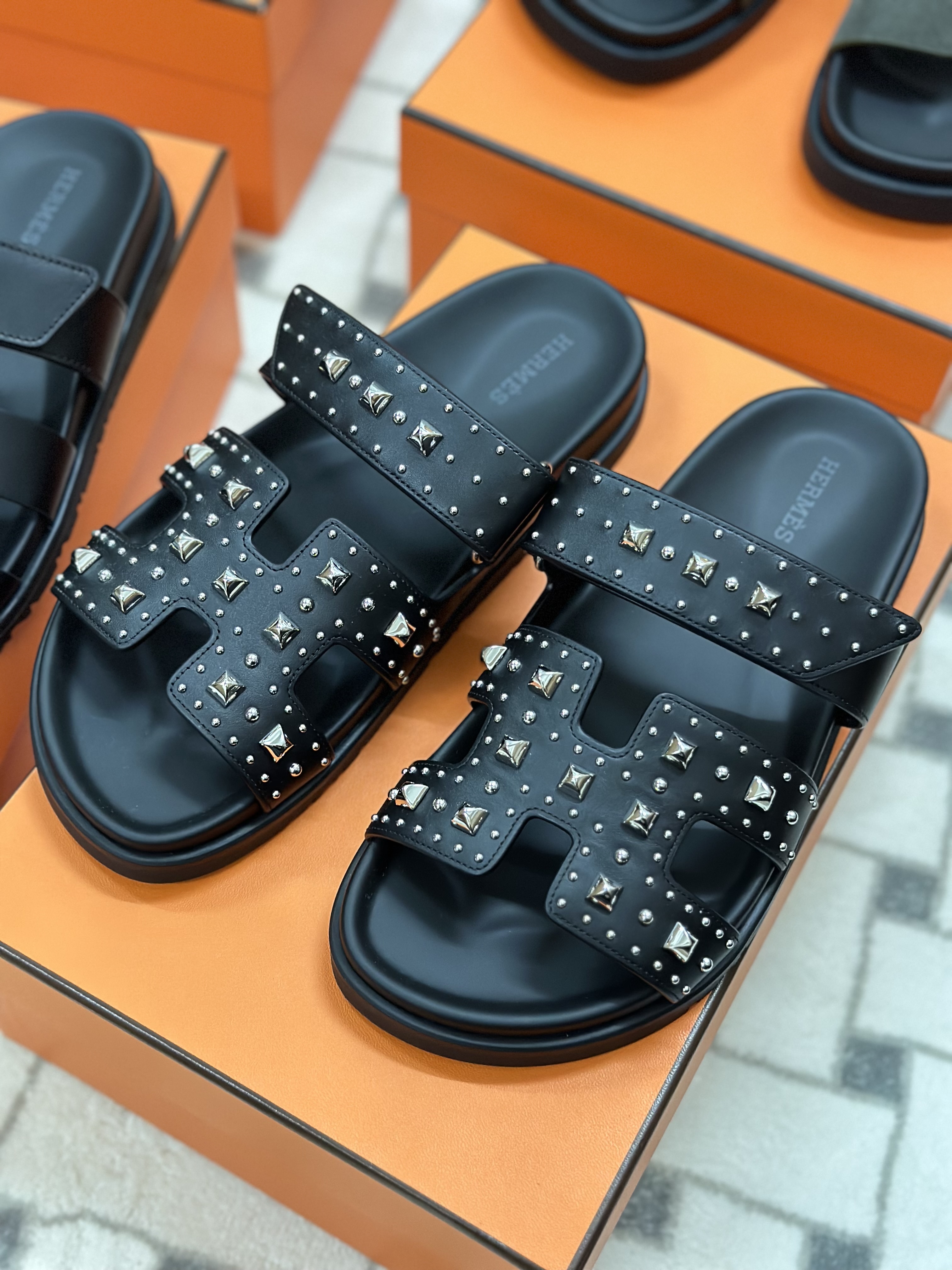 Hermes Chypre 二舅鞋 鍋釘