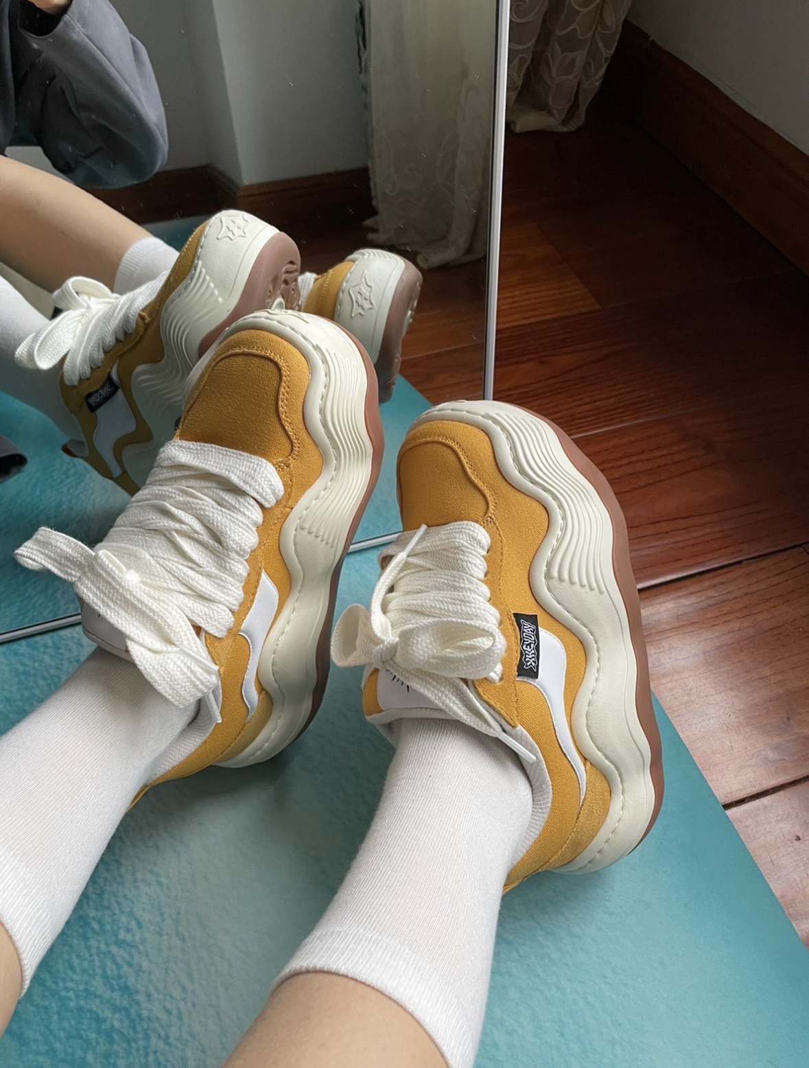 Heyday Triple Wavy Yellow 芥末黃 黃色 浪鞋 厚底麵包鞋 男女款 焦糖底/預購