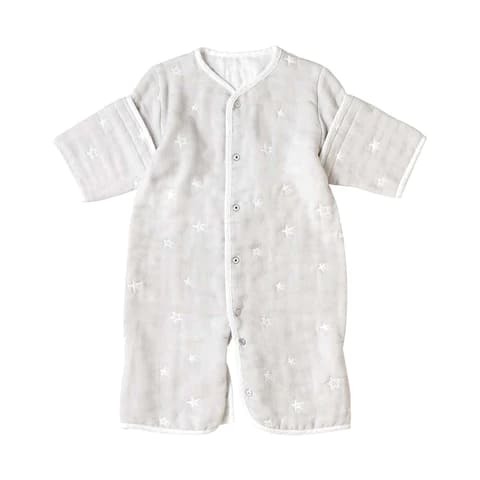 [日本製造🇯🇵Made in Japan] 10MOIS Gray 6-Way Sleeper Fluffy Gauze (6-Layer Gauze) 6-WAY可拆袖成長型睡袍