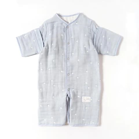 [日本製造🇯🇵Made in Japan] 10MOIS Powder Blue 6Way Sleeper Fluffy Gauze (6-Layer Gauze) 可拆袖成長型睡袍
